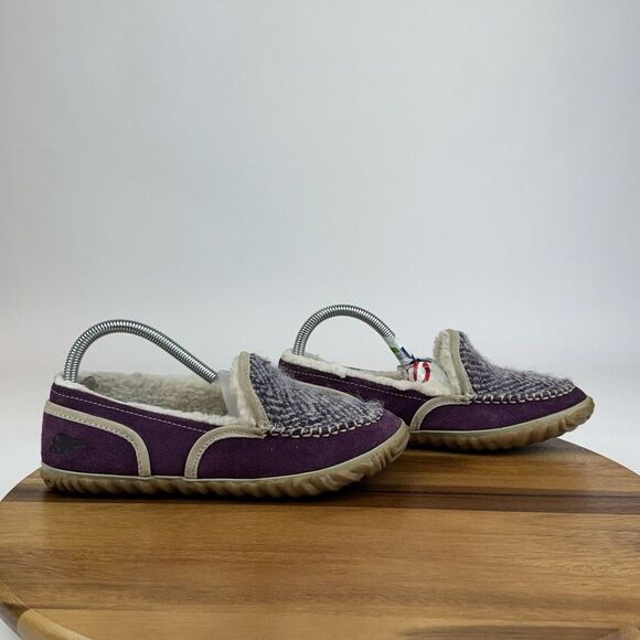 Womens Sorel Tremblant Moc Purple Casual Comfort Blanket Slippers Shoes Size 7 M - Picture 1 of 8